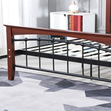 Wood Slatted brown bed frame